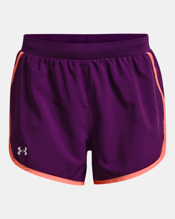 Women's UA Fly-By 2.0 Shorts, Purple, pdpMainDesktop image number 6